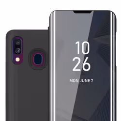 Coque pour Samsung Galaxy A40 en TOURMALINE NOIR Cover Protection with miroir
