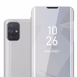 Coque pour Samsung Galaxy A71 4G en AGATE ARGENT Cover Protection with miroir