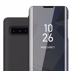 Coque pour Samsung Galaxy S10 PLUS en TOURMALINE NOIR Cover Protection with miroir