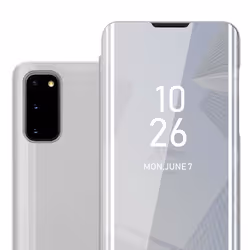 Coque pour Samsung Galaxy S20 en AGATE ARGENT Cover Protection with miroir