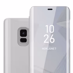 Coque pour Samsung Galaxy S9 en AGATE ARGENT Cover Protection with miroir
