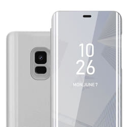 Coque pour Samsung Galaxy S9 en AGATE ARGENT Cover Protection with miroir