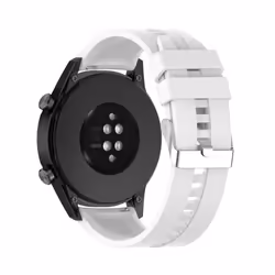 Cadorabo Bracelet de remplacement silicone 22mm pour Samsung Galaxy Gear S3 Gear 2 en BLANC pour diverses smartwatches