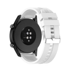 Cadorabo Bracelet de remplacement silicone 20mm pour Samsung Galaxy Watch 42mm S2 Classic en BLANC diverses smartwatches