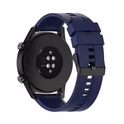 Cadorabo Bracelet de remplacement silicone 20mm pour Samsung Galaxy Watch 42mm S2 Classic en Bleu Foncé diverses smartwatches