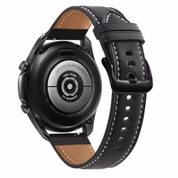 Cadorabo Bracelet de remplacement en cuir véritable 20mm pour Samsung Galaxy Watch 42mm S2 Classic en NOIR