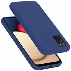 Coque pour Samsung Galaxy A02s Housse en LIQUID BLUE Etui Case Cover Protection en Silicone TPU telephone portable