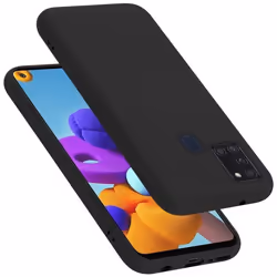 Coque pour Samsung Galaxy A21s Housse en LIQUID BLACK Etui Case Cover Protection en Silicone TPU telephone portable