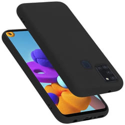 Coque pour Samsung Galaxy A21s Housse en LIQUID BLACK Etui Case Cover Protection en Silicone TPU telephone portable