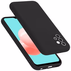 Coque pour Samsung Galaxy A32 4G Housse en LIQUID BLACK Etui Case Cover Protection en Silicone TPU telephone portable