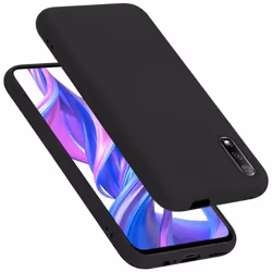 Coque pour Huawei Y9S Housse en LIQUID BLACK Etui Case Cover Protection en Silicone TPU telephone portable