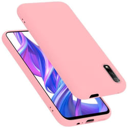 Coque pour Huawei Y9S Housse en LIQUID PINK Etui Case Cover Protection en Silicone TPU telephone portable