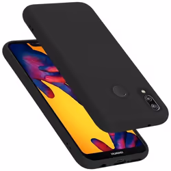Cadorabo Etui pour Huawei P20 LITE 2018 / NOVA 3E en LIQUID Noir Cover Protection Housse en silicone TPU flexible
