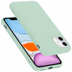 Coque pour Apple iPhone 11 Housse en LIQUID LIGHT GREEN Etui Case Cover Protection en Silicone TPU telephone portable