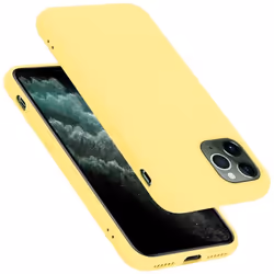Coque pour Apple iPhone 11 PRO MAX Housse en LIQUID YELLOW Etui Case Cover Protection en Silicone TPU telephone portable