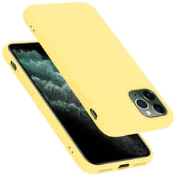 Coque pour Apple iPhone 11 PRO MAX Housse en LIQUID YELLOW Etui Case Cover Protection en Silicone TPU telephone portable