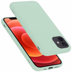 Coque pour Apple iPhone 12 MINI Housse en LIQUID LIGHT GREEN Etui Case Cover Protection en Silicone TPU telephone portable