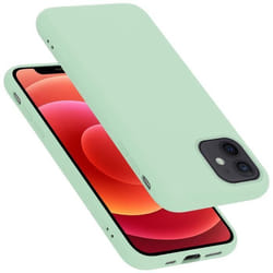 Coque pour Apple iPhone 12 MINI Housse en LIQUID LIGHT GREEN Etui Case Cover Protection en Silicone TPU telephone portable