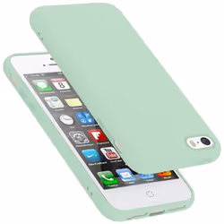 Coque pour Apple iPhone 5 / 5S / SE 2016 Housse en LIQUID LIGHT GREEN Etui Case Cover Protection en Silicone TPU telephone po ...