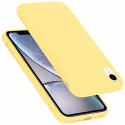 Coque pour Apple iPhone XR Housse en LIQUID YELLOW Etui Case Cover Protection en Silicone TPU telephone portable