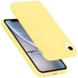 Coque pour Apple iPhone XR Housse en LIQUID YELLOW Etui Case Cover Protection en Silicone TPU telephone portable