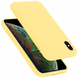 Coque pour Apple iPhone XS MAX Housse en LIQUID YELLOW Etui Case Cover Protection en Silicone TPU telephone portable
