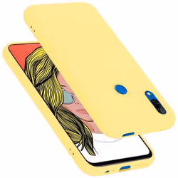 Coque pour Huawei P SMART Z / Y9 PRIME 2019 / Enjoy 10 PLUS Housse en LIQUID YELLOW Etui Case Cover Protection en Silicone TP ...