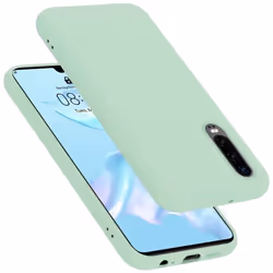 Coque pour Huawei P30 Housse en LIQUID LIGHT GREEN Etui Case Cover Protection en Silicone TPU telephone portable