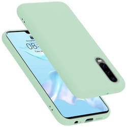 Coque pour Huawei P30 Housse en LIQUID LIGHT GREEN Etui Case Cover Protection en Silicone TPU telephone portable