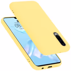 Coque pour Huawei P30 Housse en LIQUID YELLOW Etui Case Cover Protection en Silicone TPU telephone portable