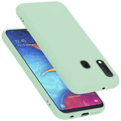 Coque pour Samsung Galaxy A10e / A20e en LIQUID LIGHT GREEN Cadorabo Cover Silicone TPU