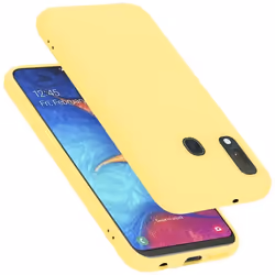 Coque pour Samsung Galaxy A10e / A20e Housse en LIQUID YELLOW Etui Case Cover Protection en Silicone TPU telephone portable