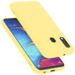 Coque pour Samsung Galaxy A10e / A20e Housse en LIQUID YELLOW Etui Case Cover Protection en Silicone TPU telephone portable