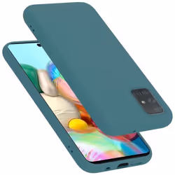 Coque pour Samsung Galaxy A51 4G / M40s Housse en LIQUID GREEN Etui Case Cover Protection en Silicone TPU telephone portable