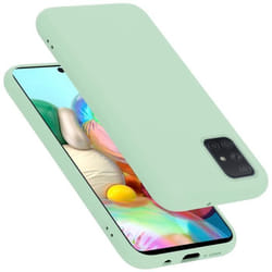 Coque pour Samsung Galaxy A51 4G / M40s Housse en LIQUID LIGHT GREEN Etui Case Cover Protection en Silicone TPU telephone portable