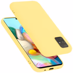 Coque pour Samsung Galaxy A51 4G / M40s en LIQUID Jaune Cadorabo Cover Silicone TPU