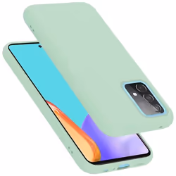 Coque pour Samsung Galaxy A52 (4G / 5G) / A52s Housse en LIQUID LIGHT GREEN Etui Case Cover Protection en Silicone TPU teleph ...