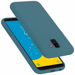 Coque pour Samsung Galaxy J6 2018 Housse en LIQUID GREEN Etui Case Cover Protection en Silicone TPU telephone portable