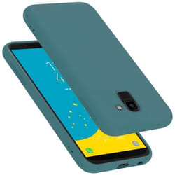 Coque pour Samsung Galaxy J6 2018 Housse en LIQUID GREEN Etui Case Cover Protection en Silicone TPU telephone portable