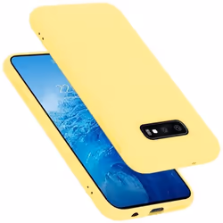 Coque pour Samsung Galaxy S10e Housse en LIQUID YELLOW Etui Case Cover Protection en Silicone TPU telephone portable