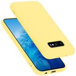 Coque pour Samsung Galaxy S10e Housse en LIQUID YELLOW Etui Case Cover Protection en Silicone TPU telephone portable