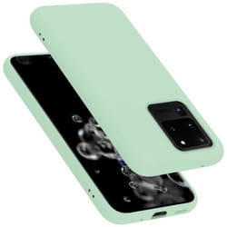 Coque pour Samsung Galaxy S20 ULTRA Housse en LIQUID LIGHT GREEN Etui Case Cover Protection en Silicone TPU telephone portable