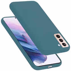 Coque pour Samsung Galaxy S21 PLUS Housse en LIQUID GREEN Etui Case Cover Protection en Silicone TPU telephone portable