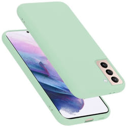 Coque pour Samsung Galaxy S21 PLUS Housse en LIQUID LIGHT GREEN Etui Case Cover Protection en Silicone TPU telephone portable