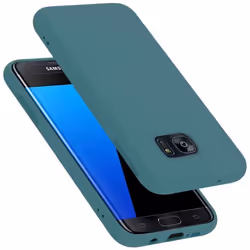 Coque pour Samsung Galaxy S7 EDGE Housse en LIQUID GREEN Etui Case Cover Protection en Silicone TPU telephone portable