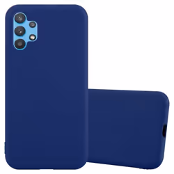 Coque pour Samsung Galaxy A32 4G Etui en CANDY BLEU FONCÉ Housse Case Cover Protection Silicone TPU Case