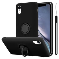 Coque pour Apple iPhone XR Housse en LIQUID BLACK Etui Case Cover Protection en Silicone TPU telephone portable
