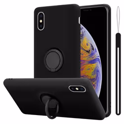Coque pour Apple iPhone XS MAX Housse en LIQUID BLACK Etui Case Cover Protection en Silicone TPU telephone portable