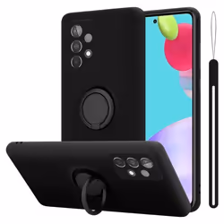 Coque pour Samsung Galaxy A52 (4G / 5G) / A52s Housse en LIQUID BLACK Etui Case Cover Protection en Silicone TPU telephone po ...