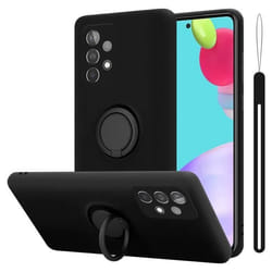 Coque pour Samsung Galaxy A52 (4G / 5G) / A52s Housse en LIQUID BLACK Etui Case Cover Protection en Silicone TPU telephone portable